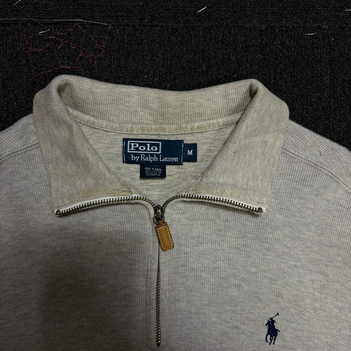 폴로랄프로렌 그레이 니트 반집업 맨투맨 카라 롱슬리브 M 상품이미지4