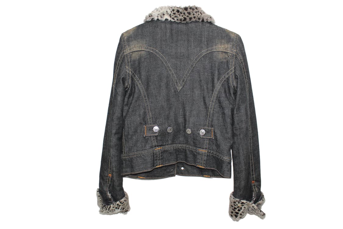 2000s Levi’s 리바이스 레오파드 퍼 쉐르파 데님자켓 상품이미지5