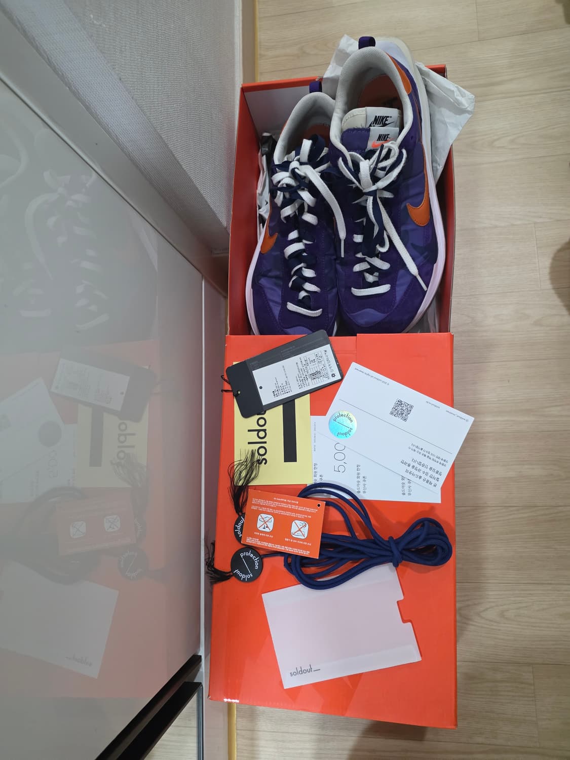 나이키 사카이 베이퍼와플 다크 아이리스 285 나코탭 상품이미지9