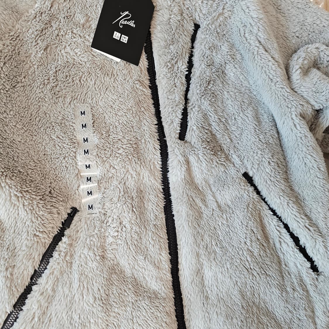 M 새제품) 유니클로 x 니들스 플리스 후리스 자켓 베이지 유니들스 상품이미지7