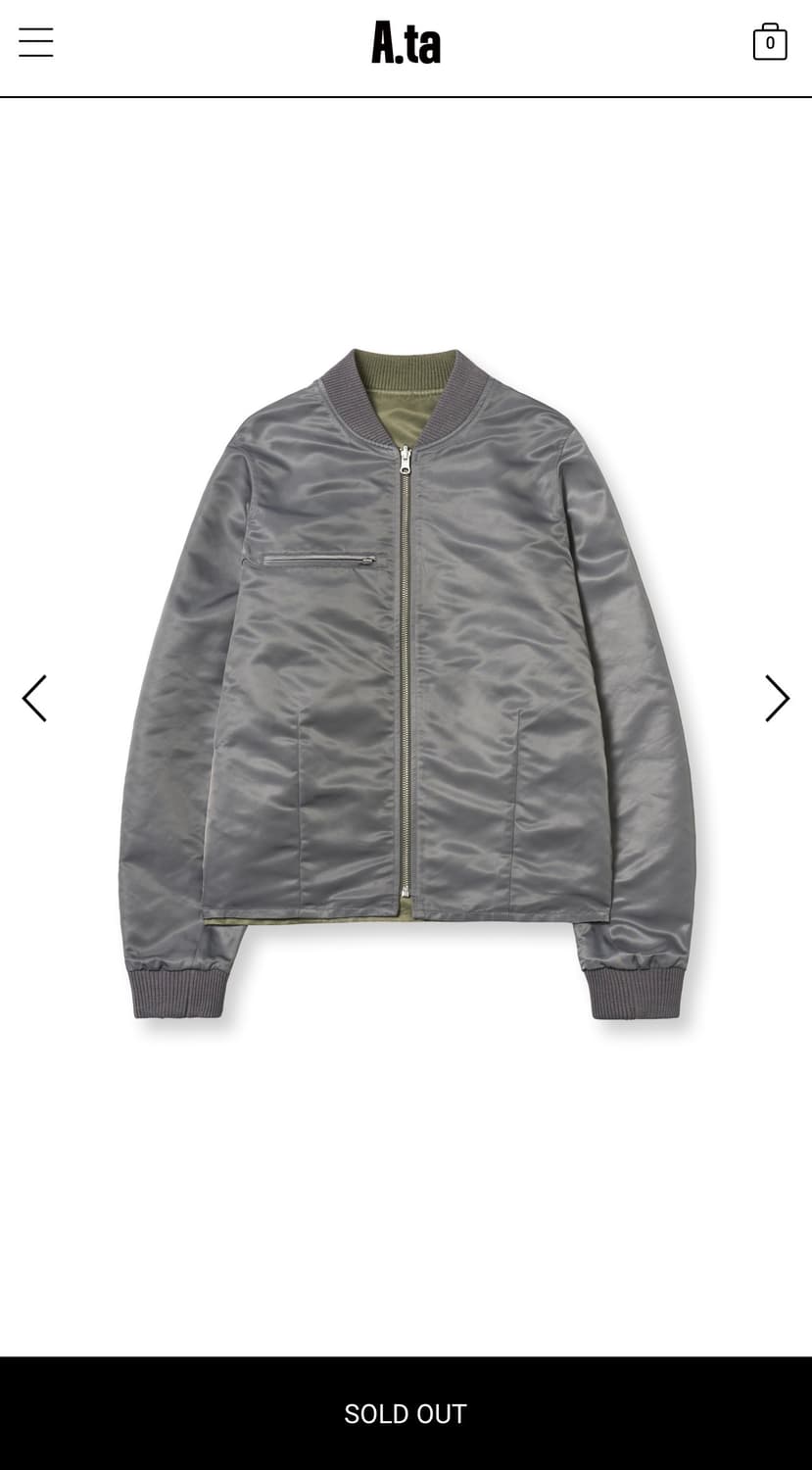 a.ta REVERSIBLE MA-1 올리브 상품이미지2