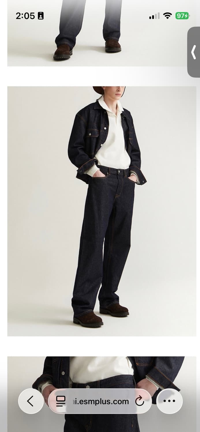 새상품) 후아유 레귤러 원워시드 데님 청바지 32 상품이미지2