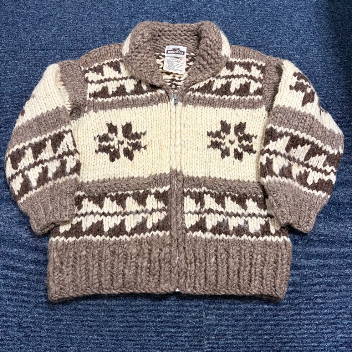 롱하우스 퓨어 울 노르딕 코위찬 집업 상품이미지1