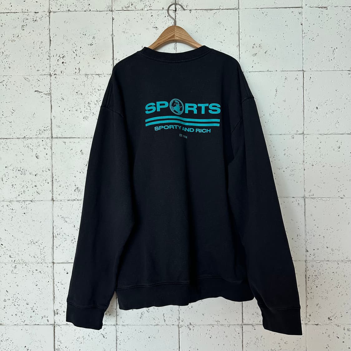 XL 스포티 앤 리치 맨투맨 블랙 상품이미지4