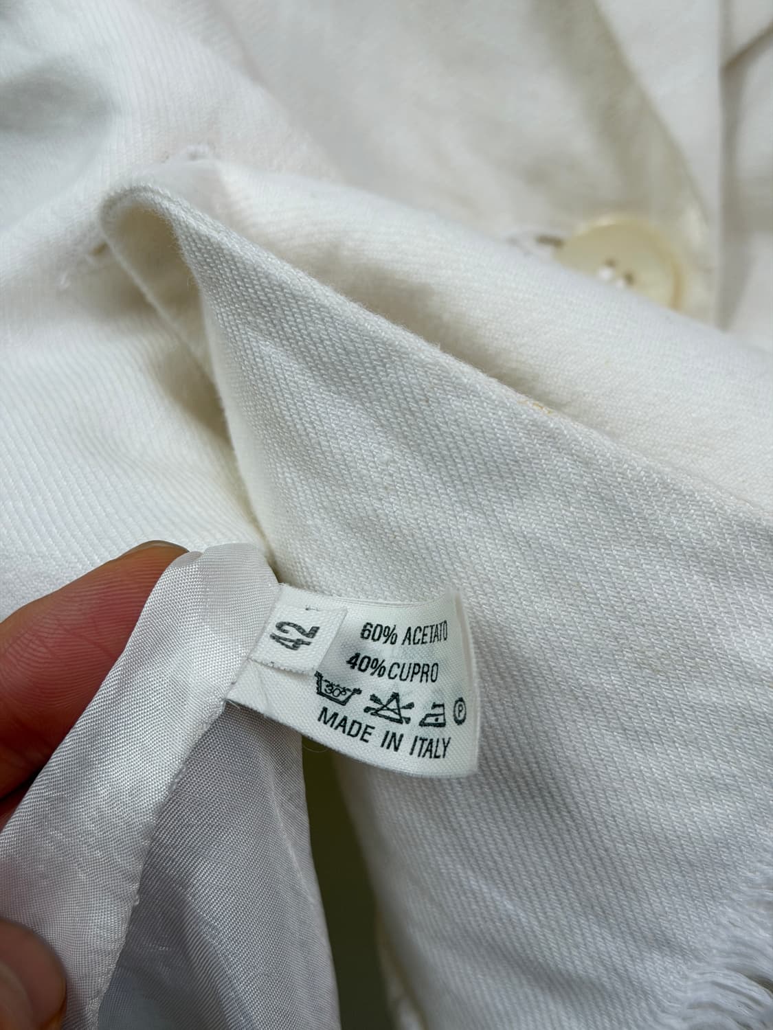 Stefania carrera 이태리 린넨 블레이저 화이트 42 상품이미지6