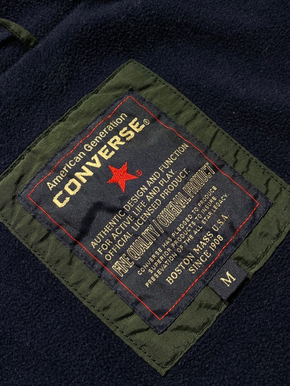 [L-XL] 90s Converse 컨버스 카키 나일론 집업 자켓 상품이미지7