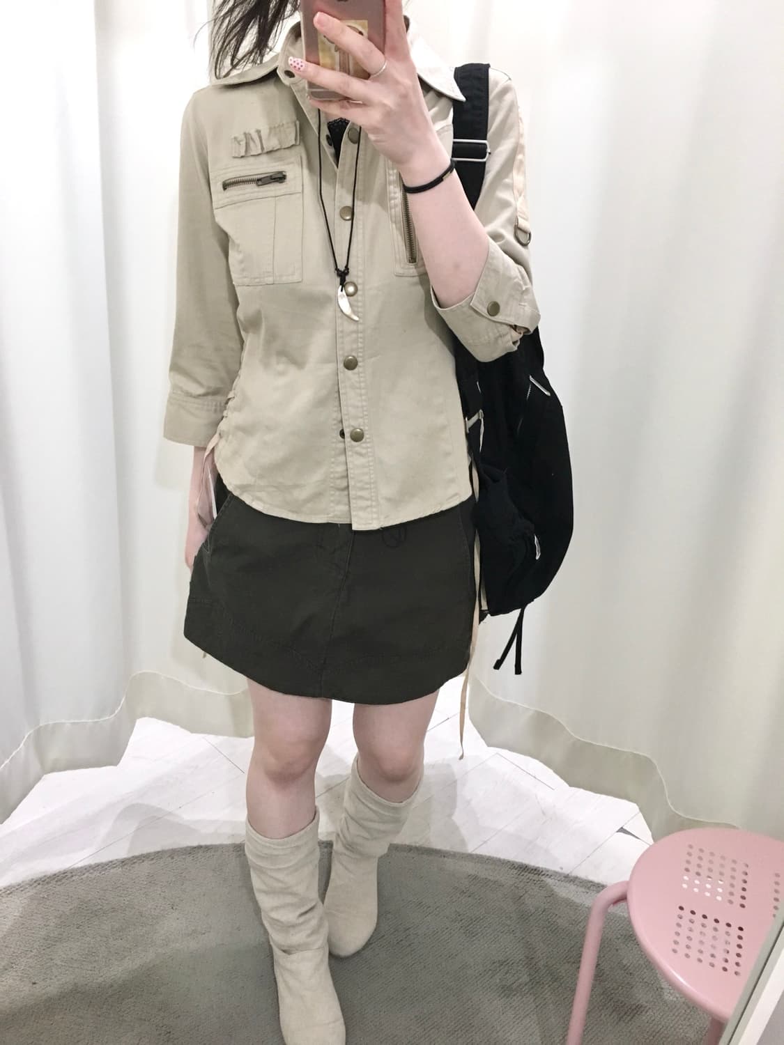Eyelet Strap Y2K Jacket 상품이미지2