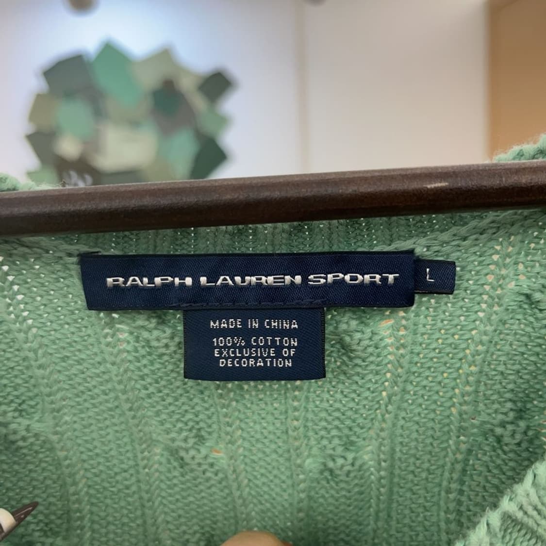 폴로 랄프로렌 폭닥 메로나민트 여리 꽈배기 니트 L C07767 상품이미지5