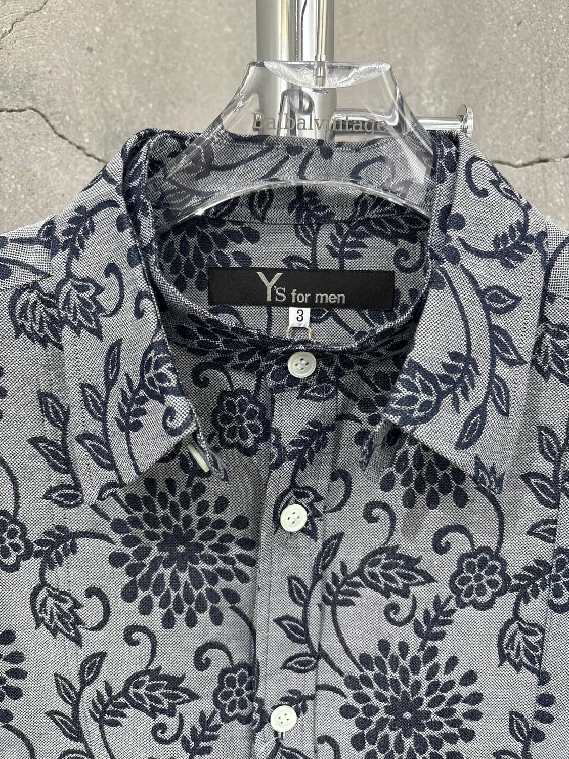 와이즈 인디고 자카드 셔츠 상품이미지3