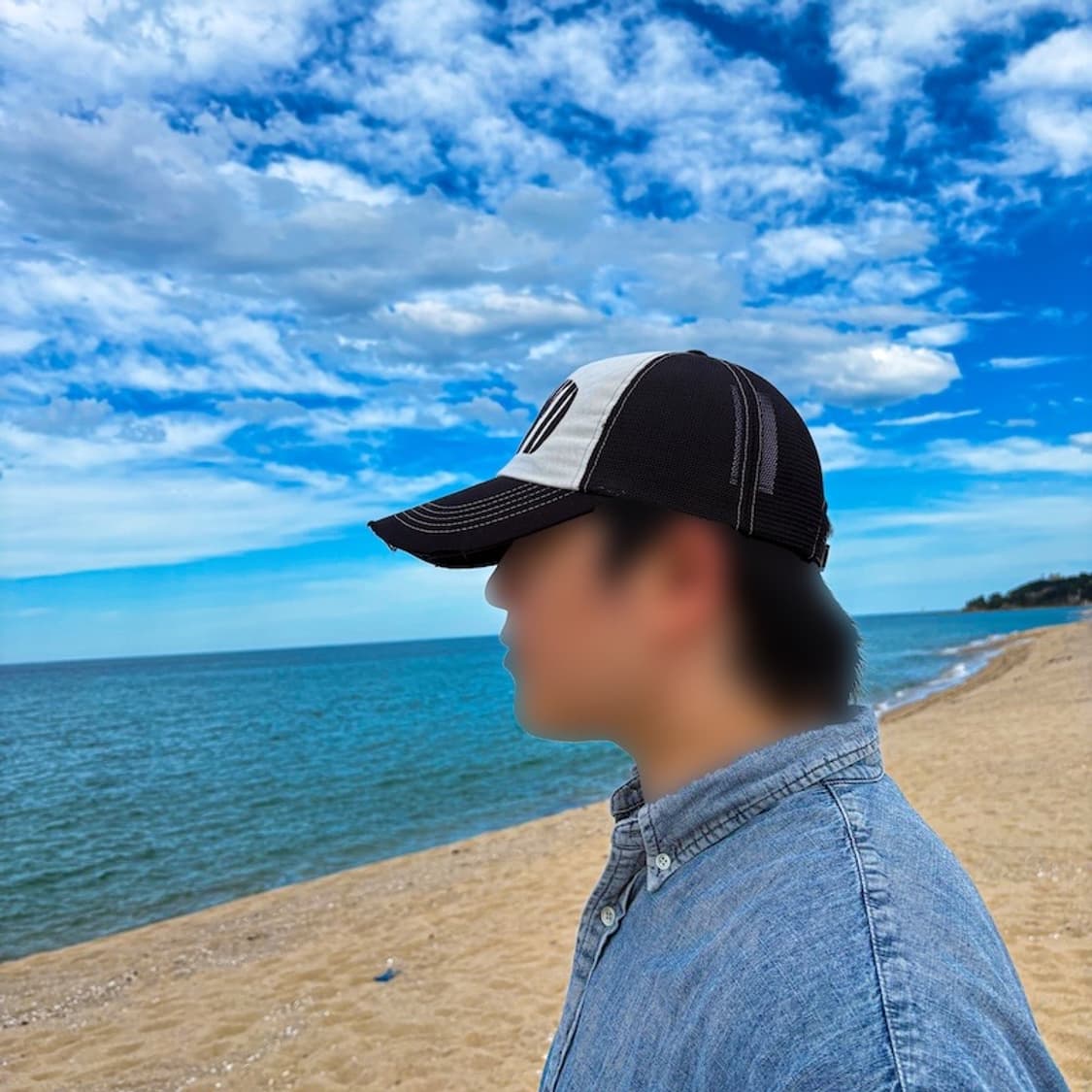 언워시드 트러커캡(블루) 상품이미지2