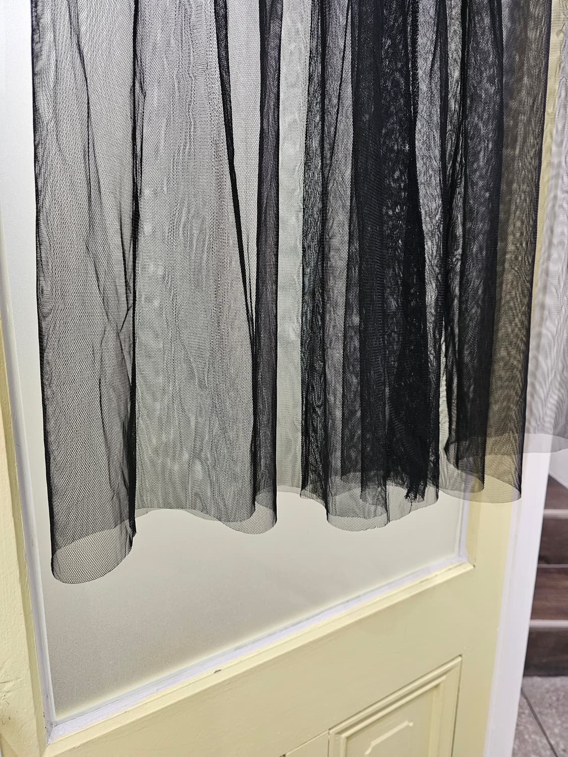 블랙 롱 시스루 스커트 상품이미지4