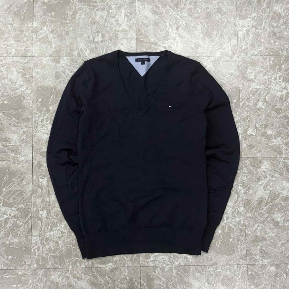 타미힐피거 걸즈 피마 코튼 브이넥 니트(S) 상품이미지2