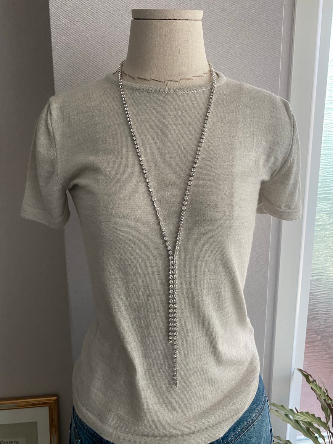 악세서리 큐빅 롱 테니스목걸이 상품이미지6