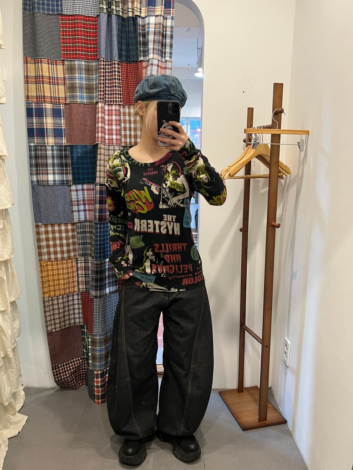 히스테릭글래머 블랙 패치 롱슬리브 상품이미지5