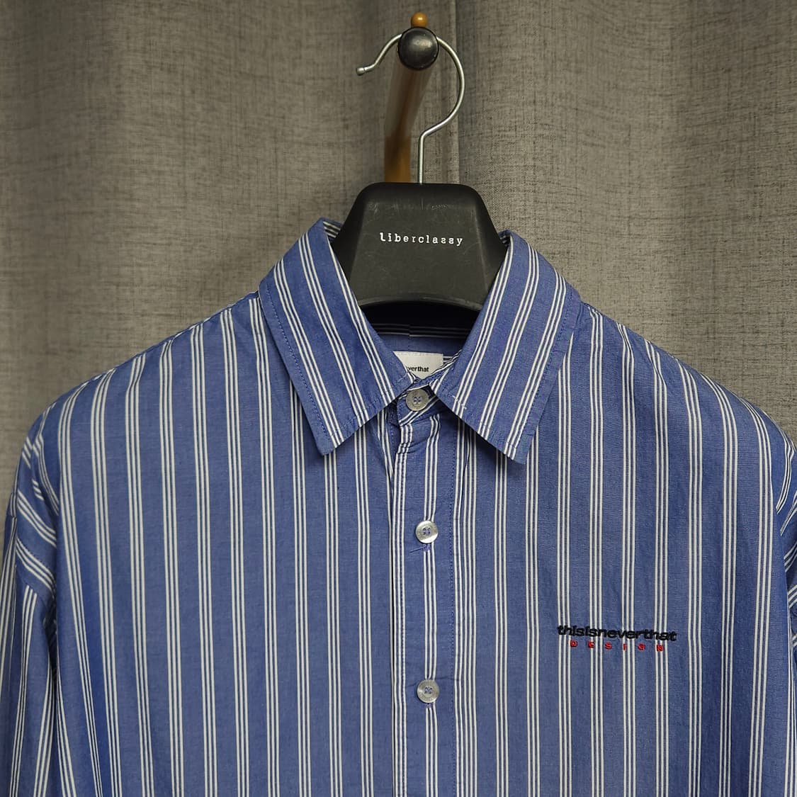 XL ) 디스이즈네버댓 오버핏 스트라이프 셔츠 상품이미지4