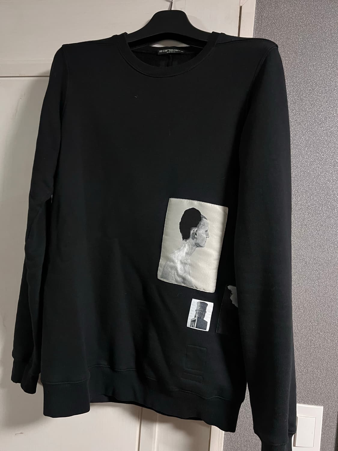 [M] 릭오웬스 다크쉐도우 초상화 패치 맨투맨 상품이미지1