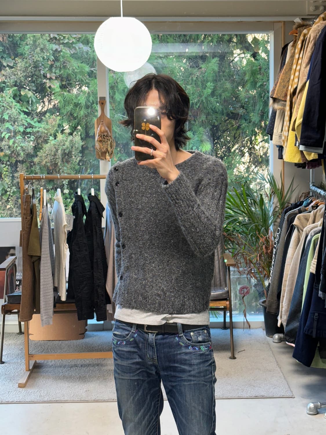 Intellection 단추 니트 상품이미지4