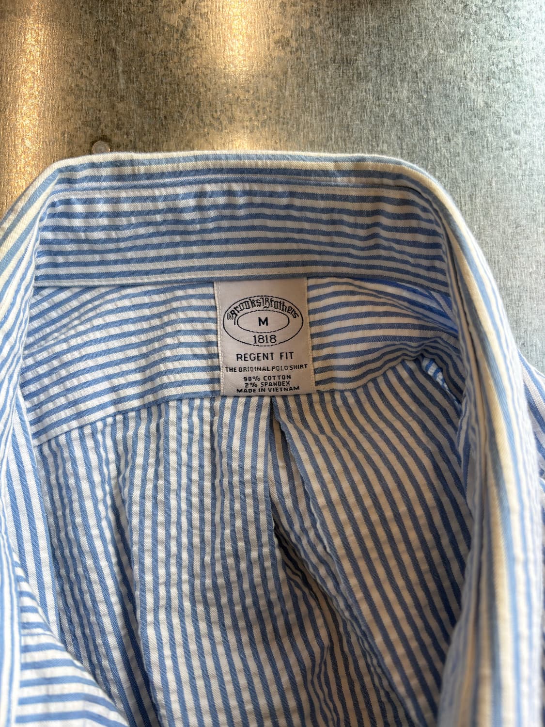 브룩스 브라더스 시어서커 스트라이프 폴로 셔츠 상품이미지4