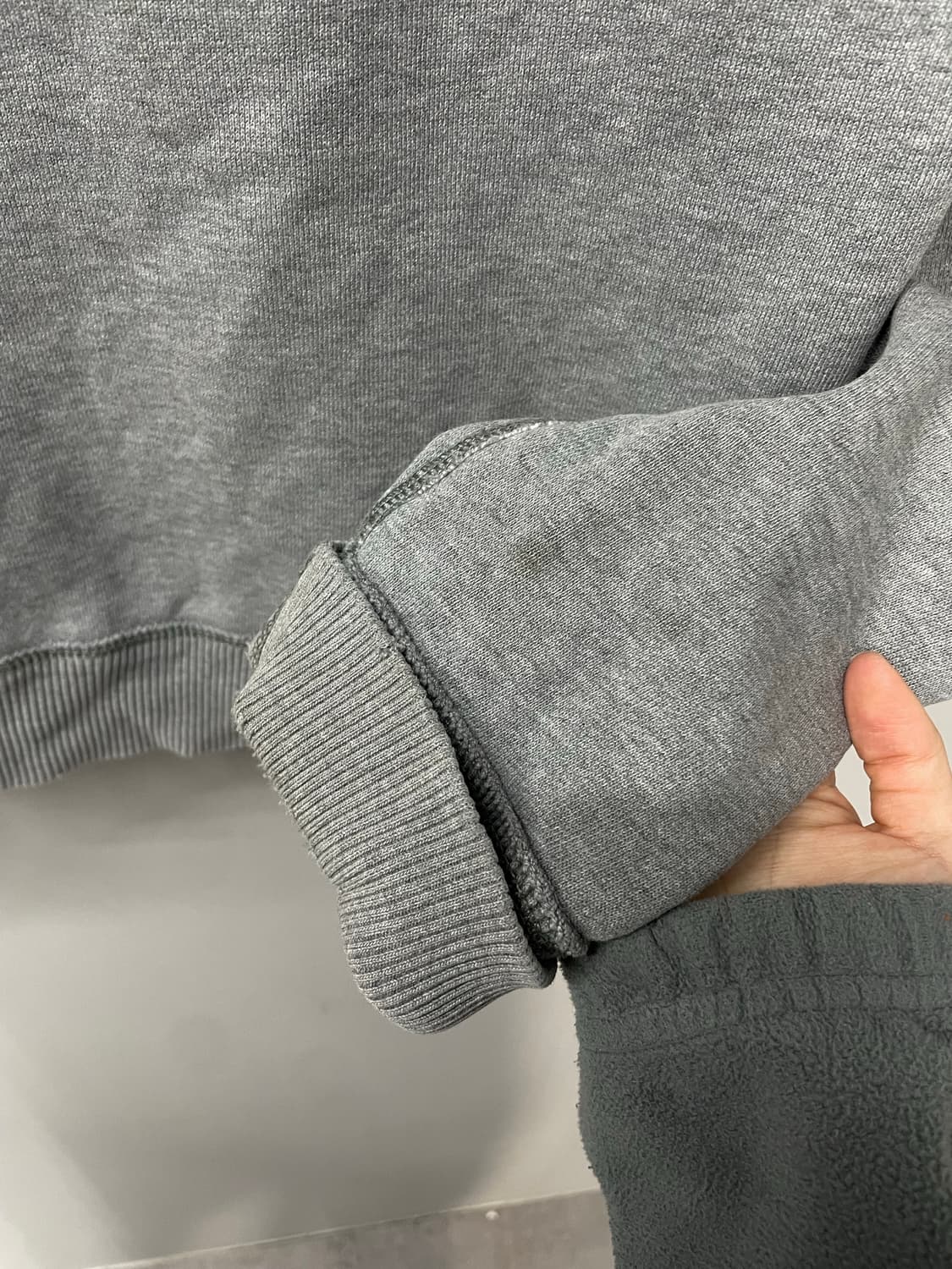 아베크롬비 앤 피치 차콜 그레이 양털안감 후드집업 H1248 상품이미지10