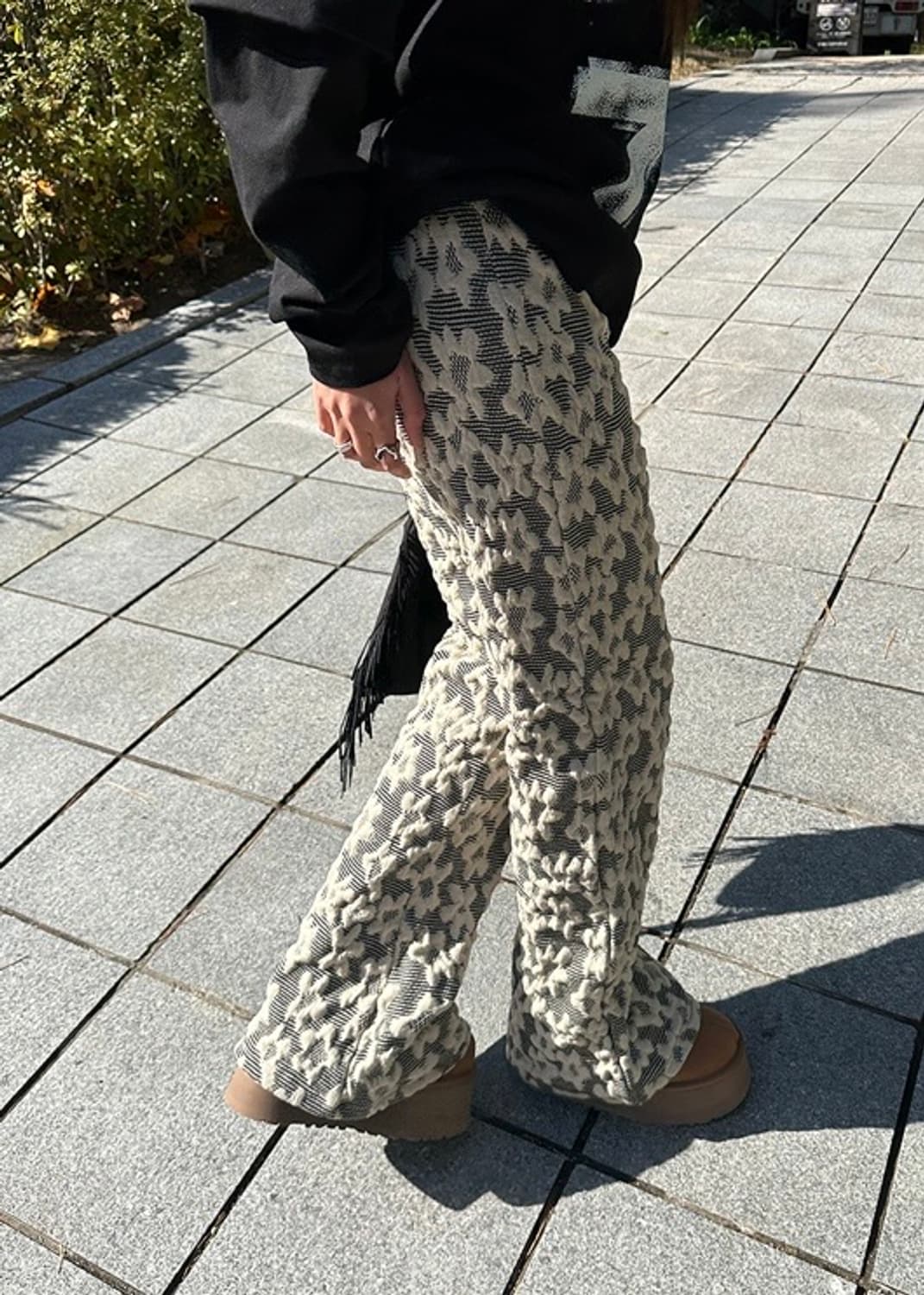 플라워패턴 자가드 팬츠 상품이미지2