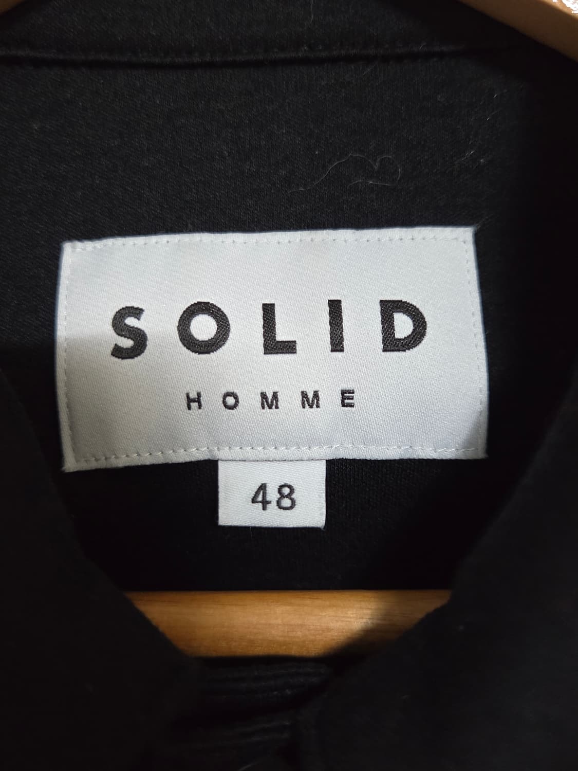 (정품) [솔리드옴므] 백 메탈 스퀘어 로고 카라 셔츠 | 00145 상품이미지3