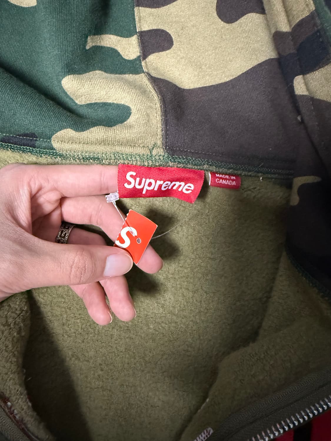 슈프림 카모 후드집업 L 상품이미지3