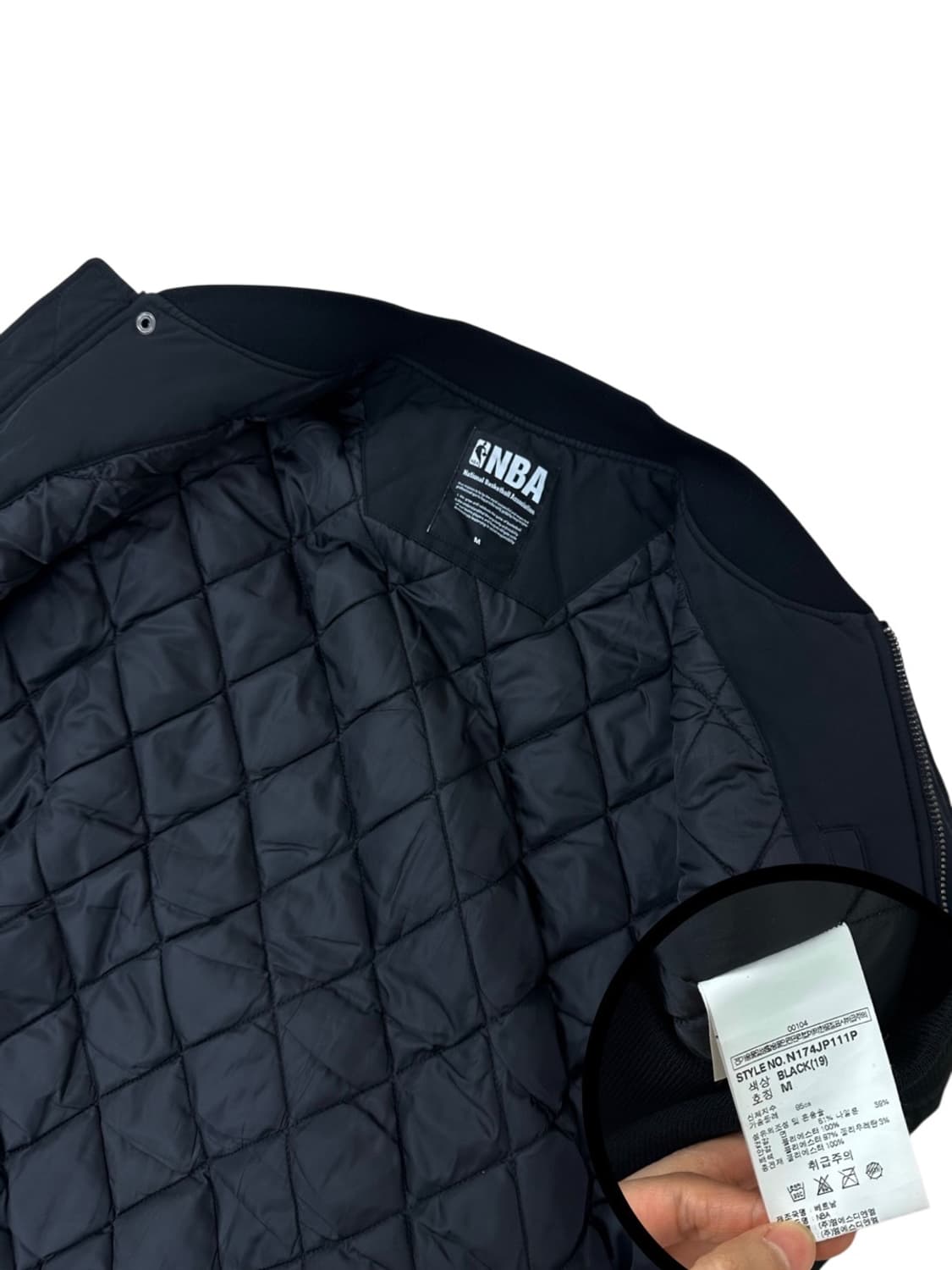 NBA 골든스테이트 MA-1 누빔 항공점퍼 블랙 (M)  상품이미지10