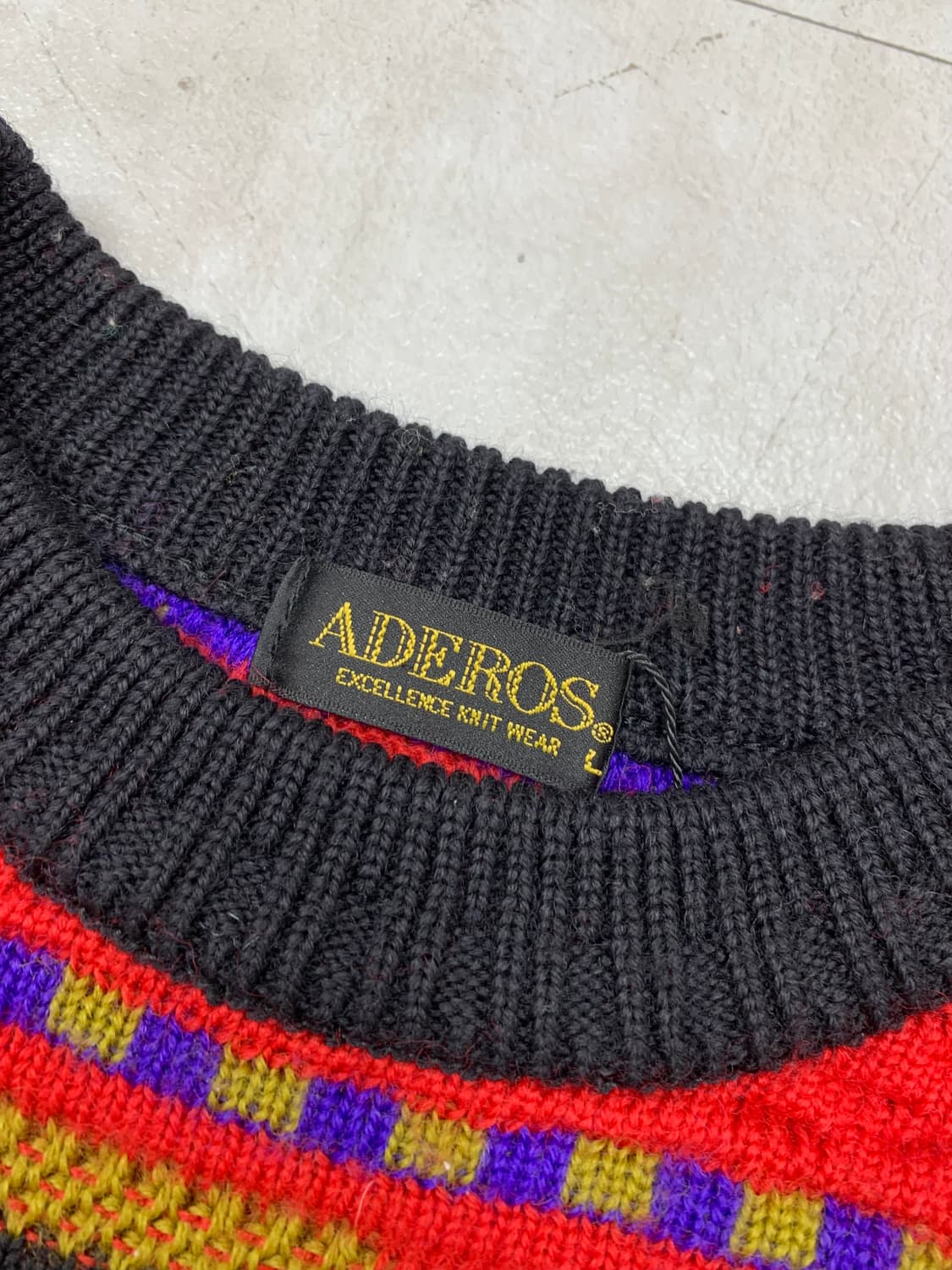 Aderos 레드 패턴 니트 #452 상품이미지4