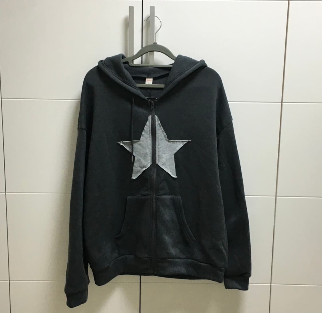 보세 차콜 기모 후드집업 상품이미지1