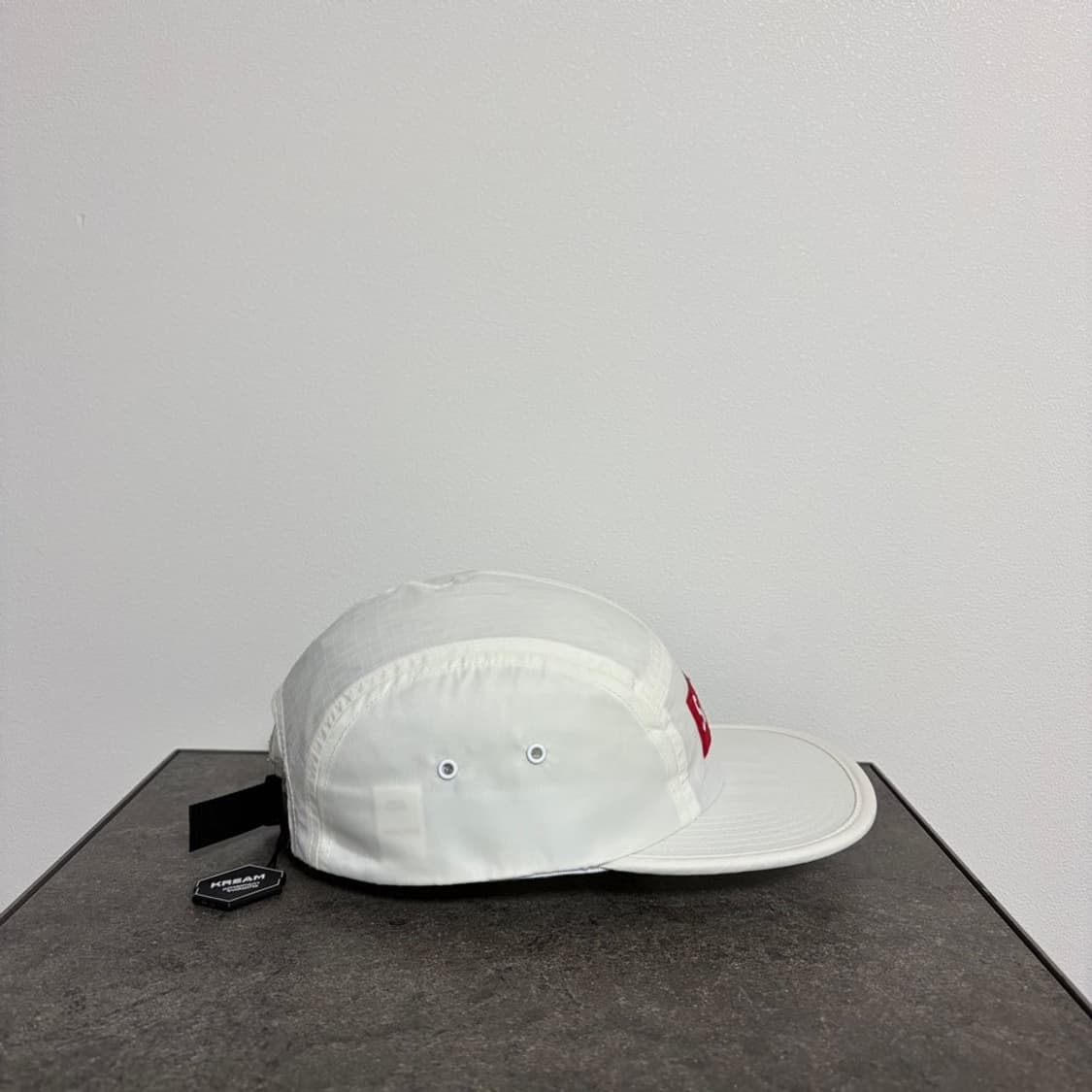 (OS) 슈프림 박스로고 캠프캡 모자 왁스드 립스탑 화이트 상품이미지3