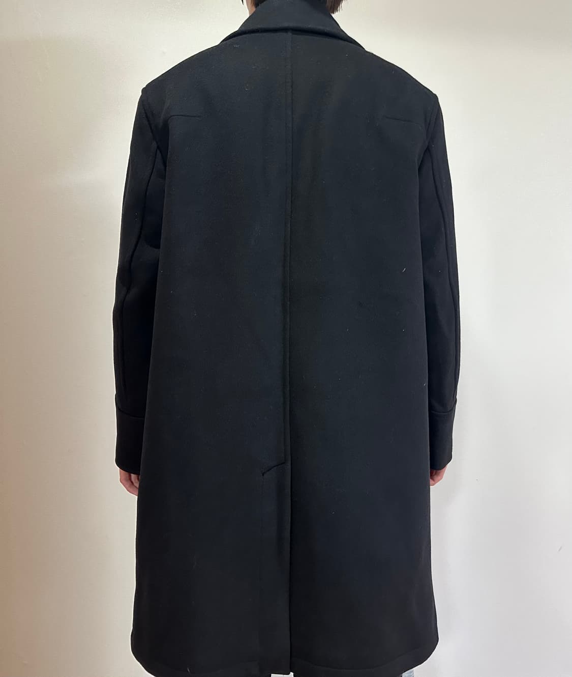 (새상품)Kai-aakmann 블랙 더블 울코트 상품이미지3