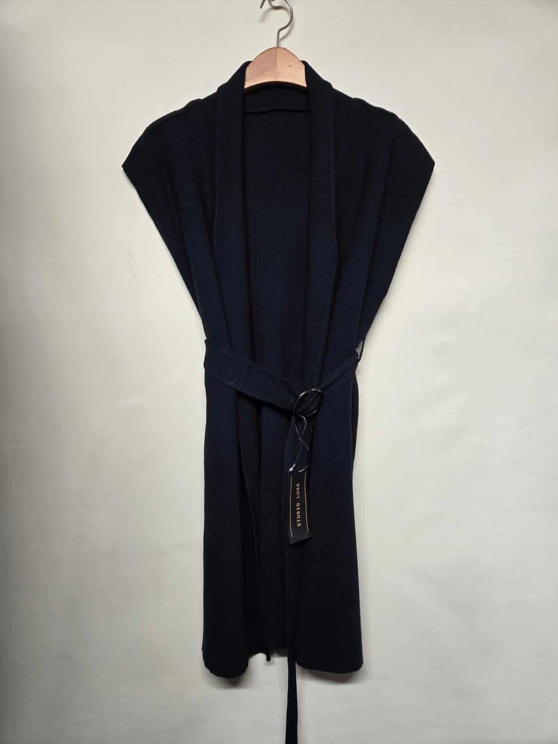 새제품)STUDIO LUXE 스튜디오럭스 니트 롱 베스트 M (55-66 상품이미지1