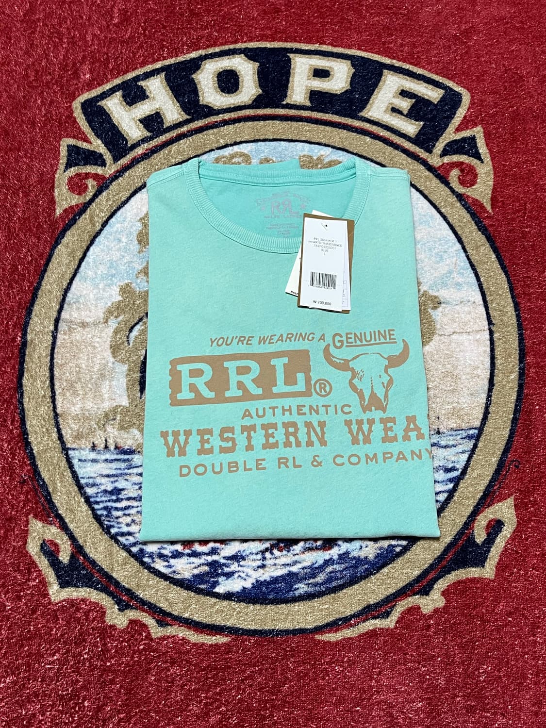 더블알엘 (RRL) 코튼 헴프 그래픽 티셔츠 상품이미지1