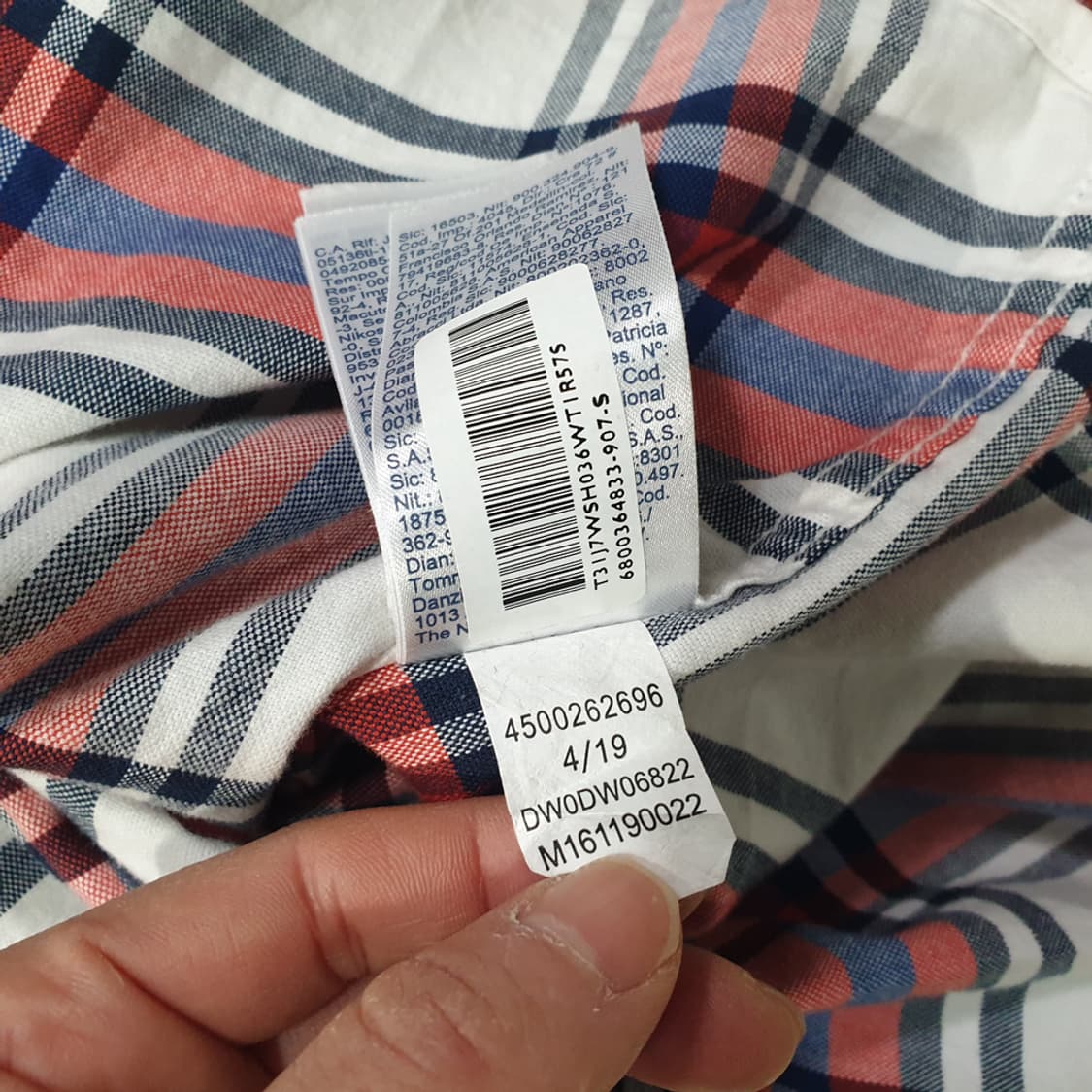 타미진스 여성 레드체크 오버핏 셔츠 S 상품이미지6