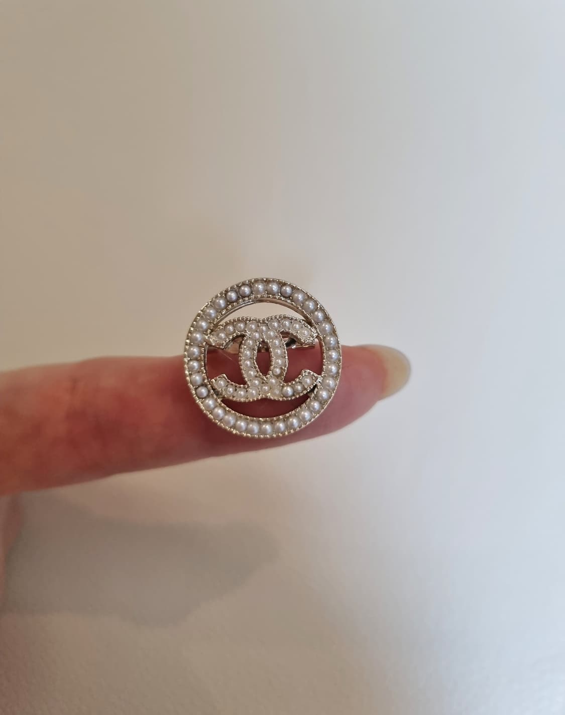 샤넬 진주링 진주CC 금장 미니 브로치 업사이클링 상품이미지1