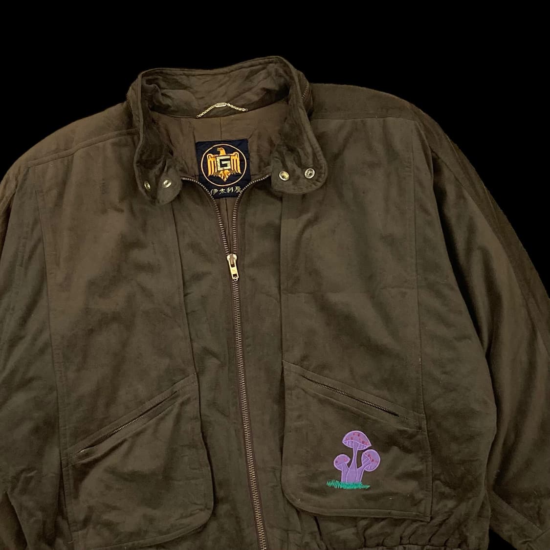 빈티지 브라운 스웨이드 블루종 자켓 상품이미지4