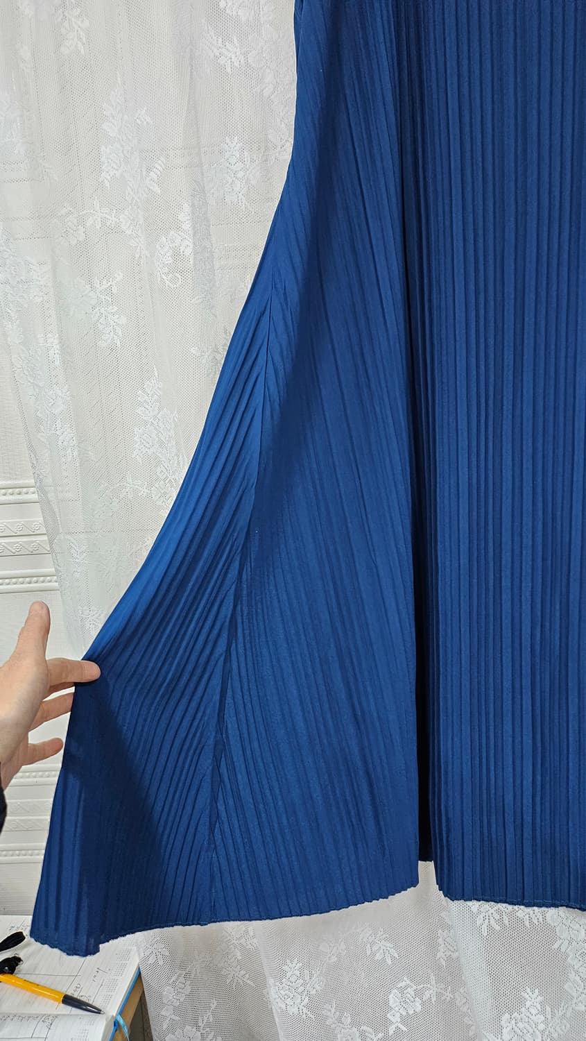 네이비 플리츠 주름 원피스  상품이미지6