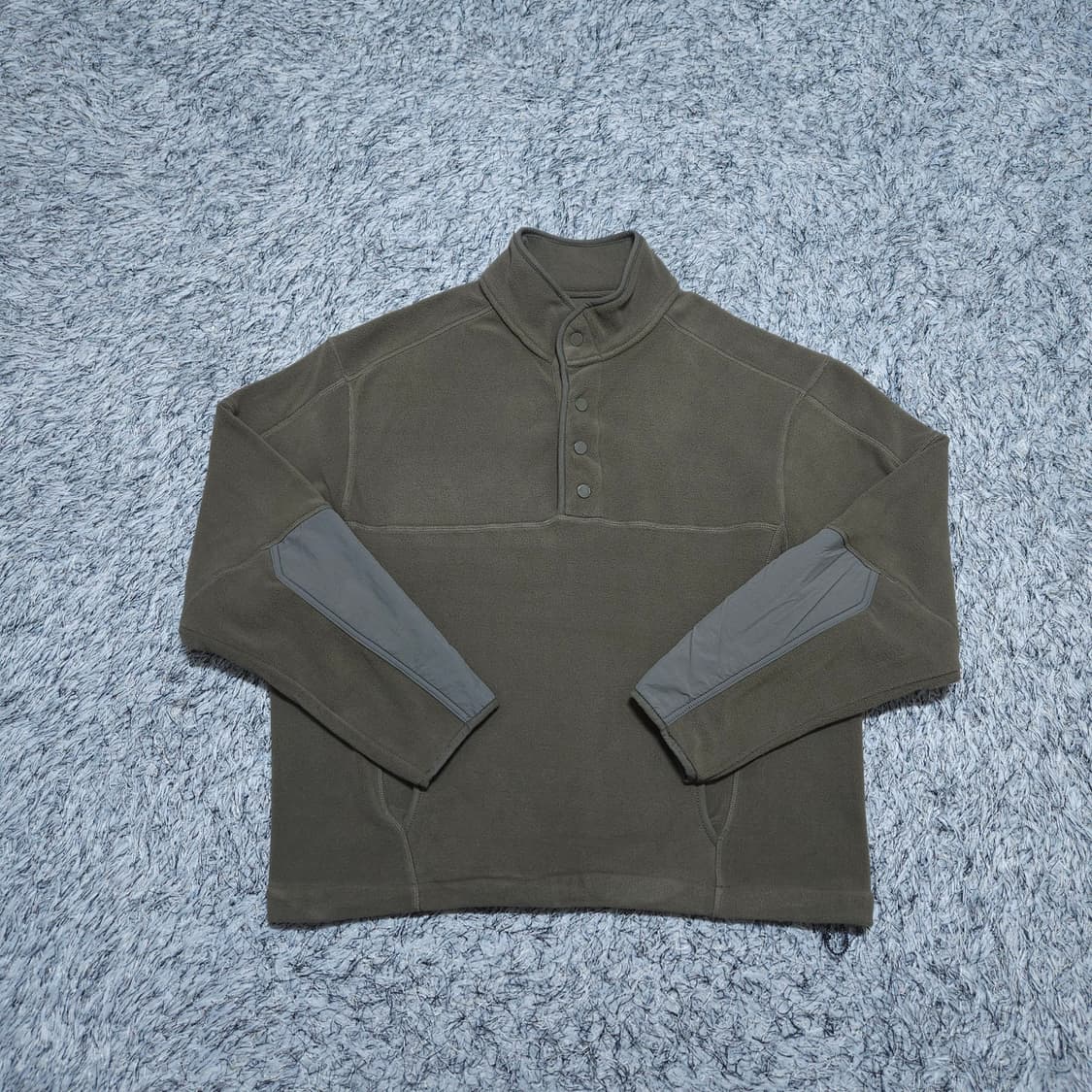 일꼬르소) M 남자 오버핏 뽀글이맨투맨 단추반집업 / 왕눈이샵 상품이미지1