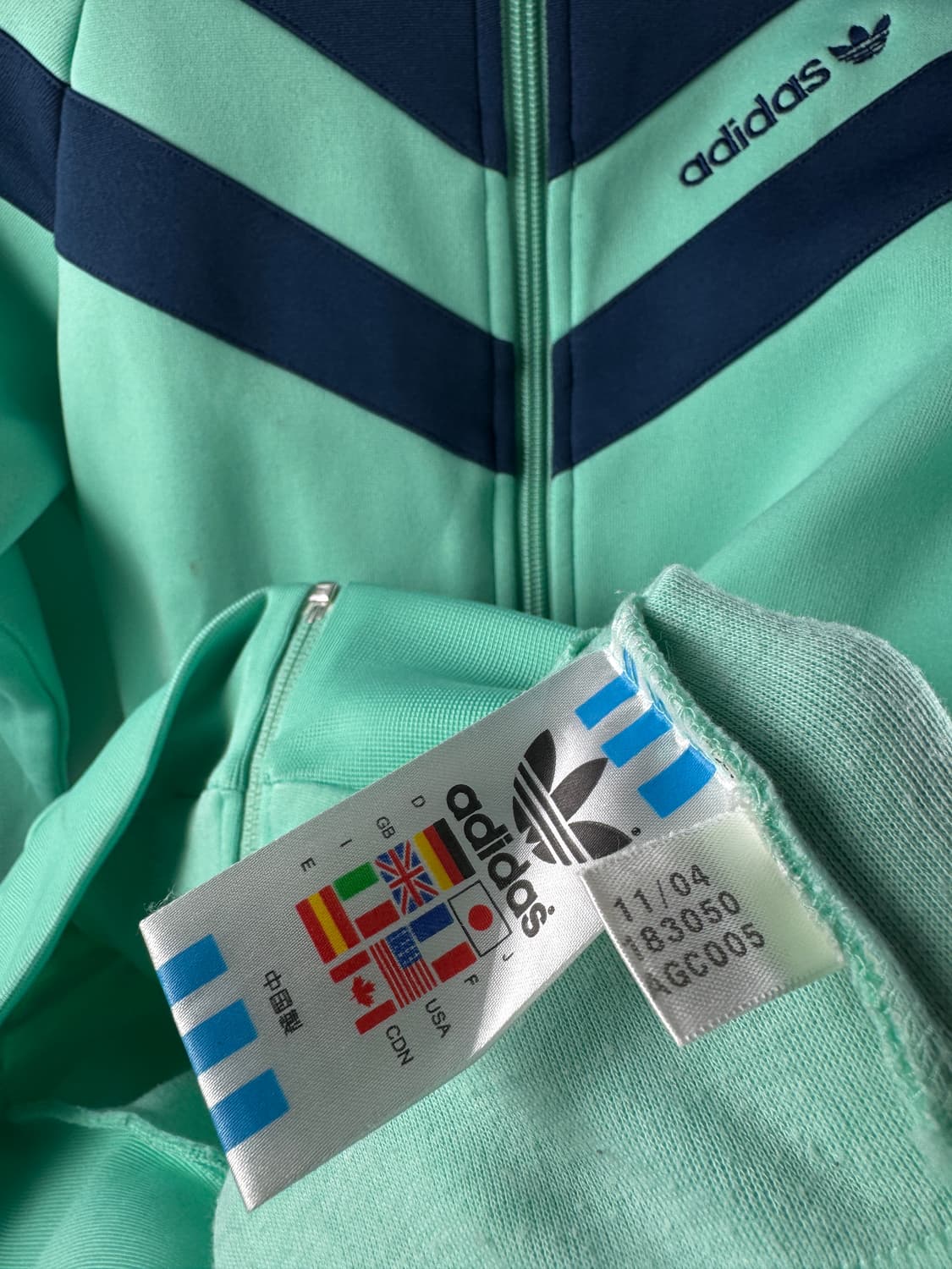 아디다스 네이비민트 딱붙 트랙져지1789 상품이미지5