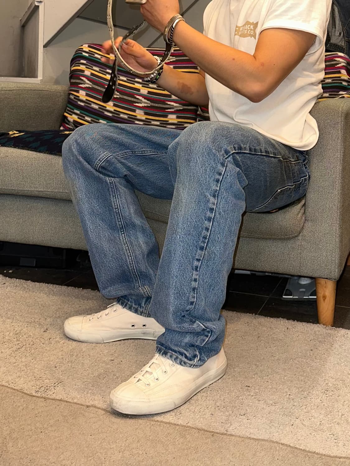 00’s Carhartt denim oily washed pants 상품이미지1