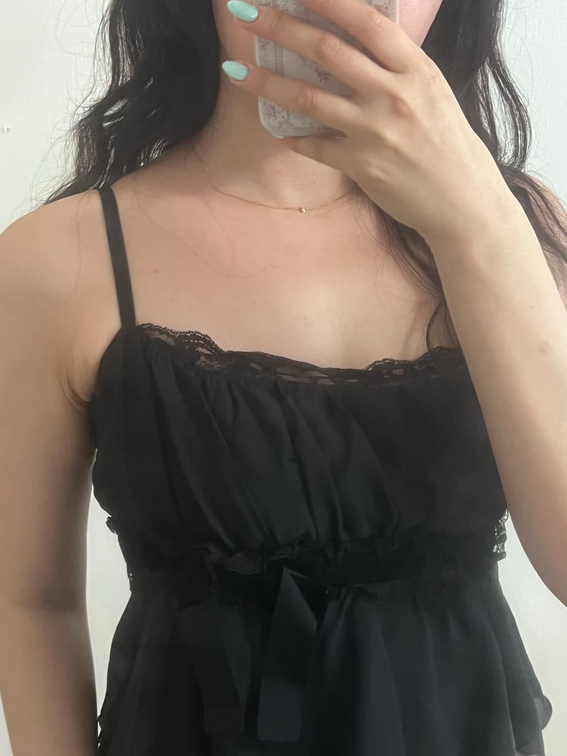 빈티지 블랙 프릴 캉캉 미디 원피스 갸루 상품이미지6