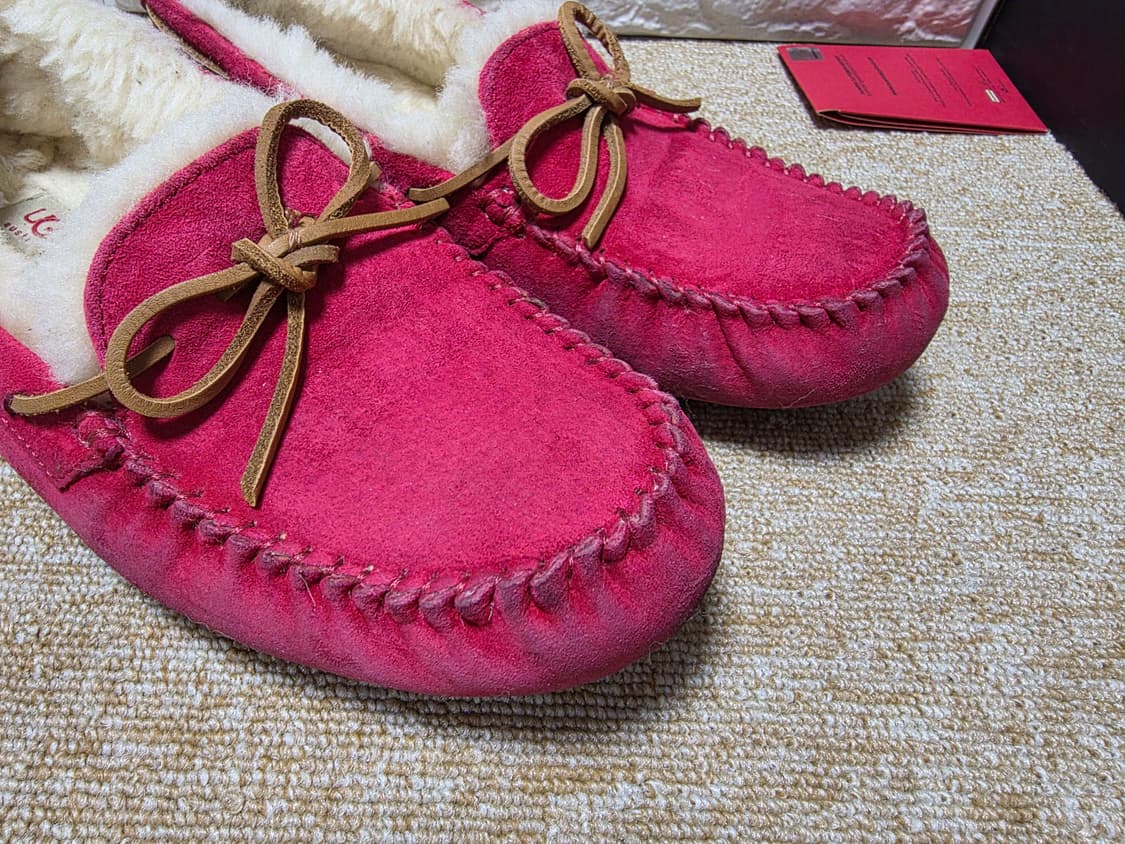 어그 UGG 핑크 스웨이드 모카신 [260~265mm] 상품이미지9