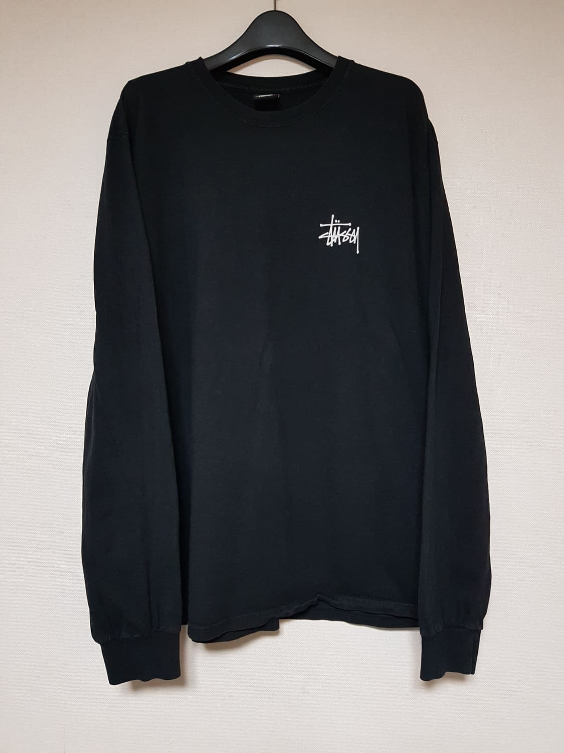 스투시 베이직 피그먼트 다이드 롱슬리브 긴팔 티셔츠 블랙 상품이미지2