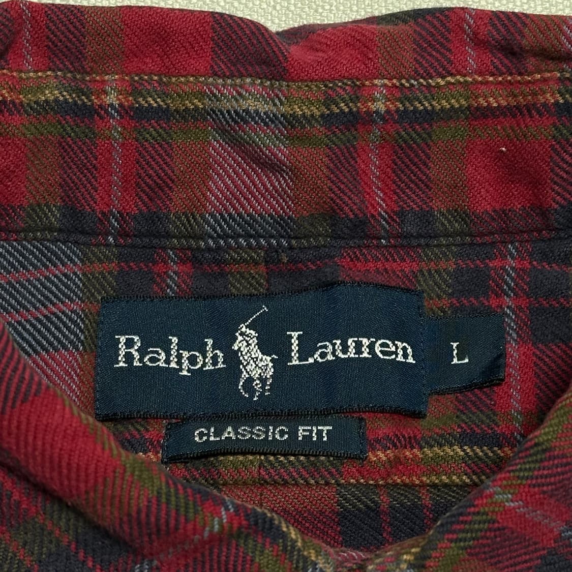 L 폴로랄프로렌 클래식 핏 체크 셔츠 상품이미지4