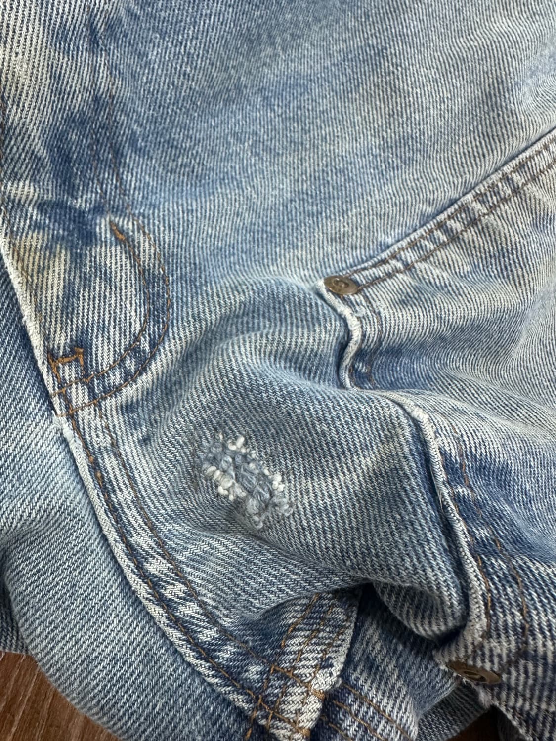 90s KEY 더블니 카펜터 데님 팬츠 상품이미지8