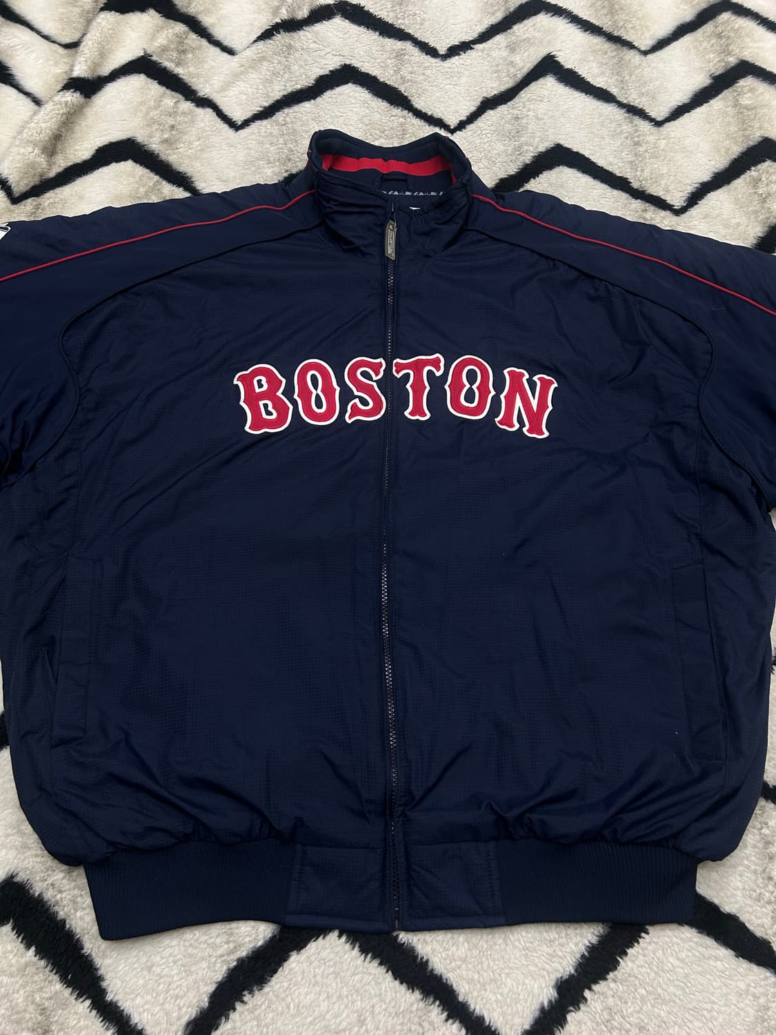 [2XL]마제스틱 보스턴 레드삭스 오왼자켓/기모/네이비 상품이미지3