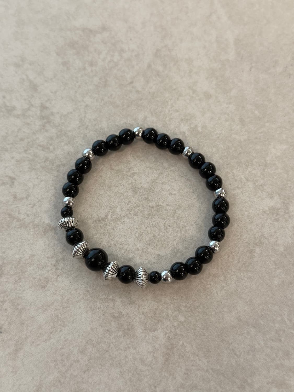 합금 오닉스 비즈 팔찌 상품이미지1