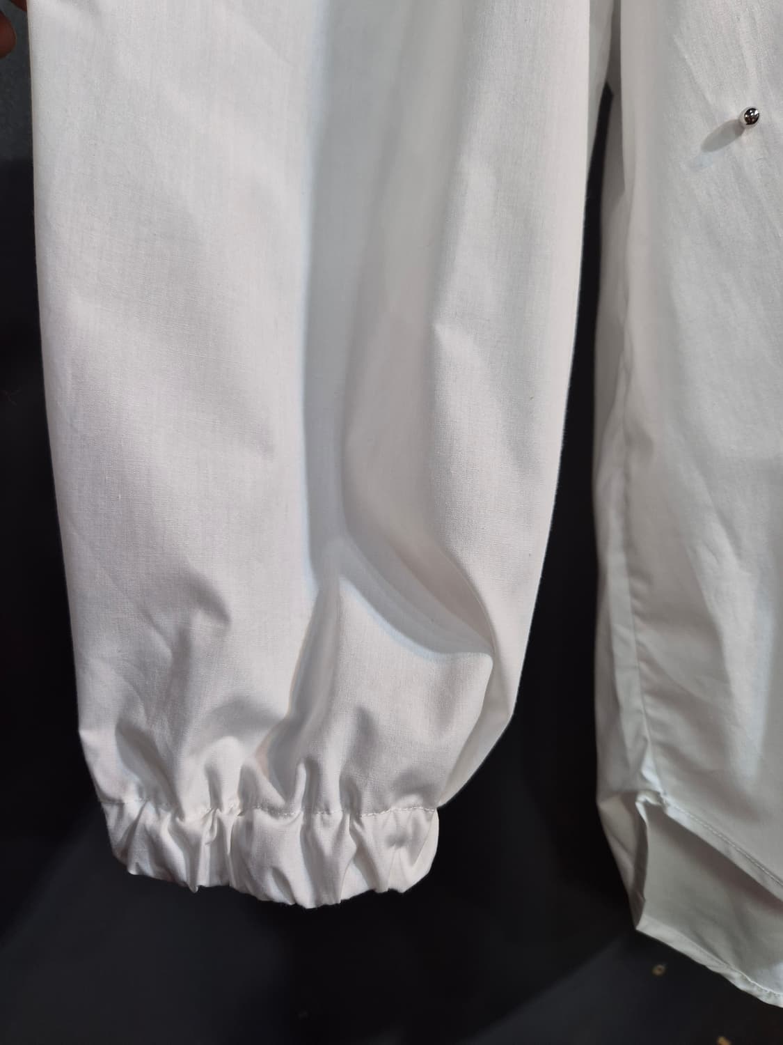 일제 화이트 큐빅 구슬  블라우스 M 상품이미지5