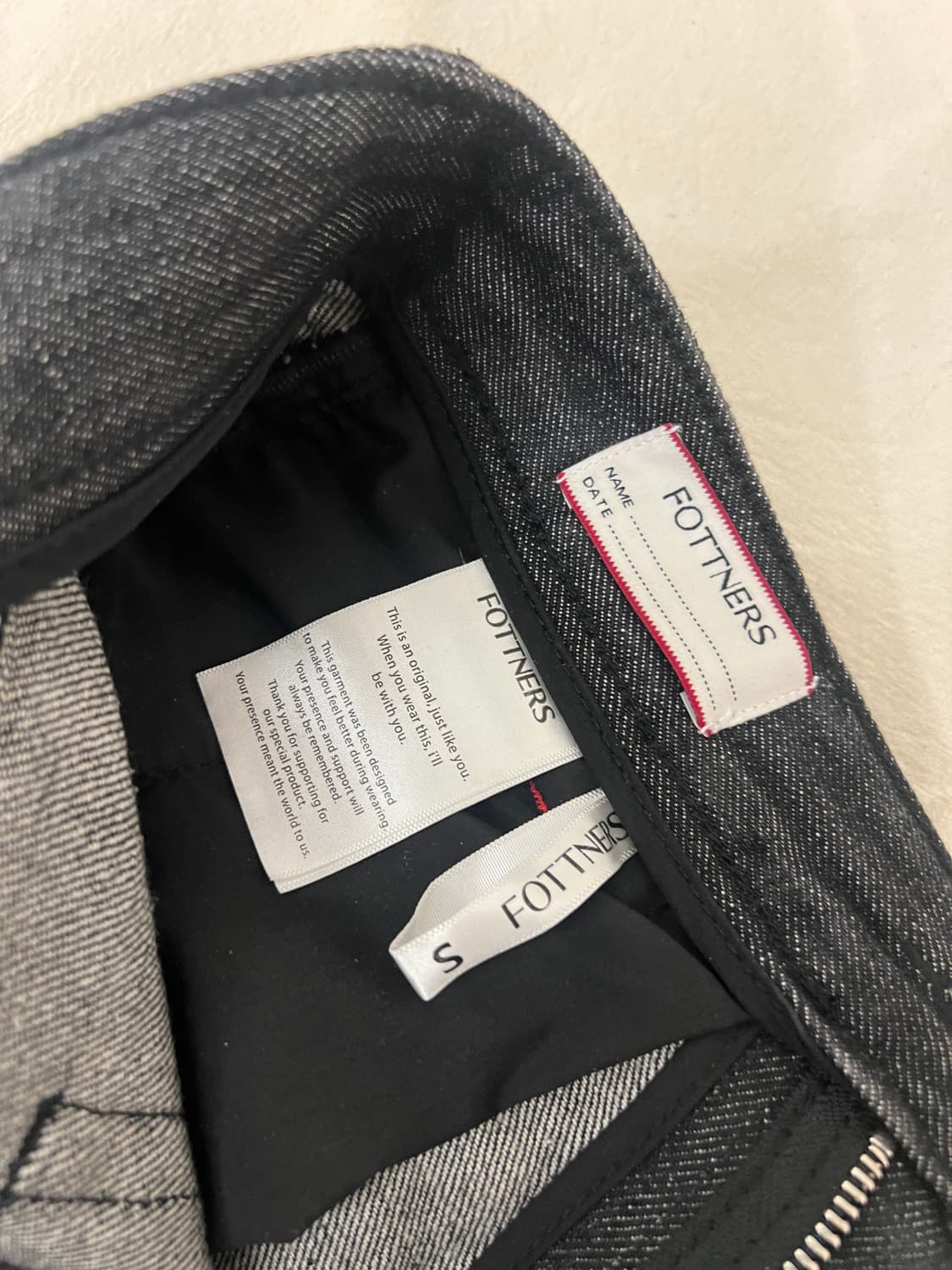 포트너스/Two Tuck Wide Black Jeans/S 상품이미지4