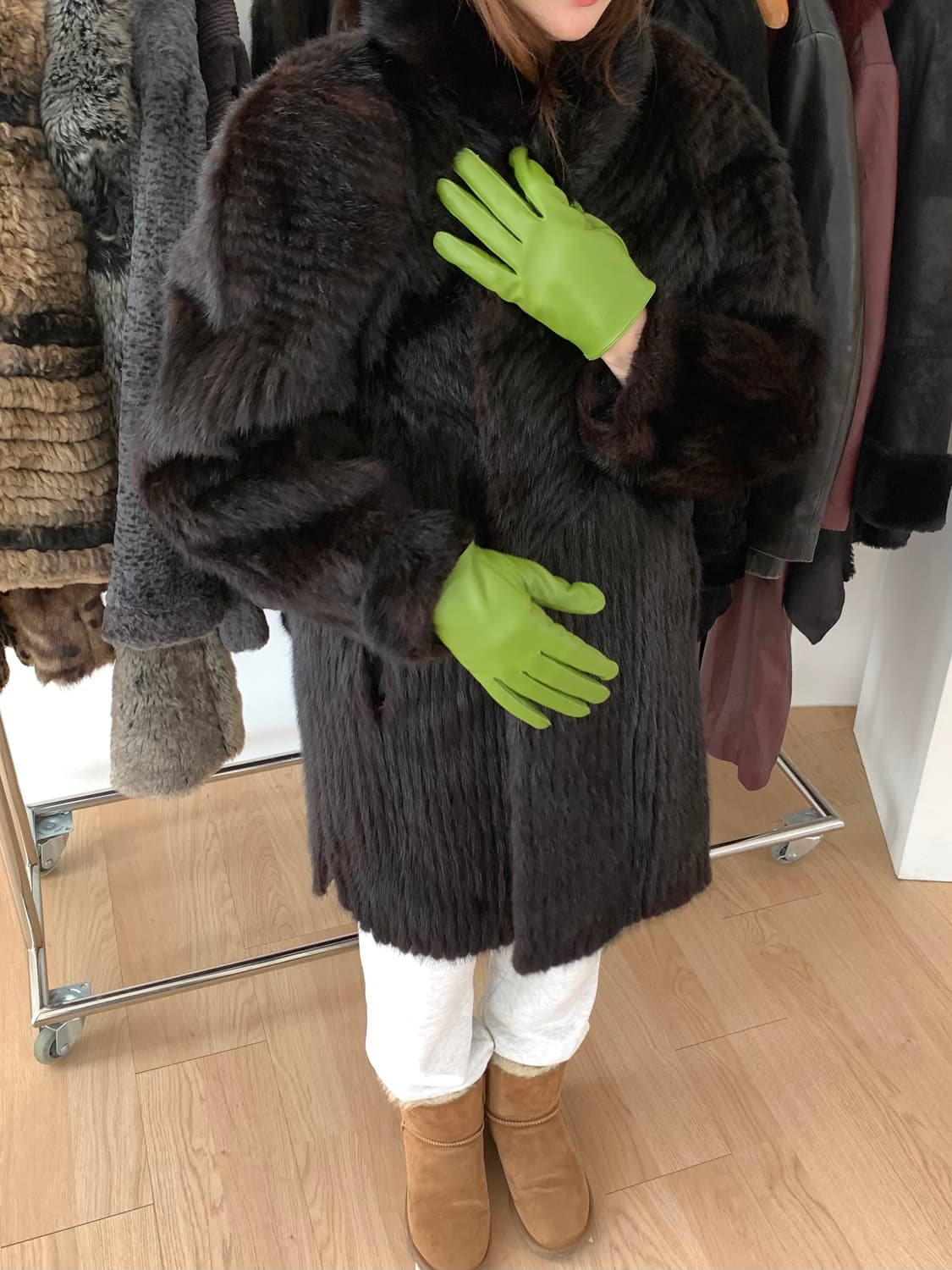 Chevron mink coat 상품이미지1